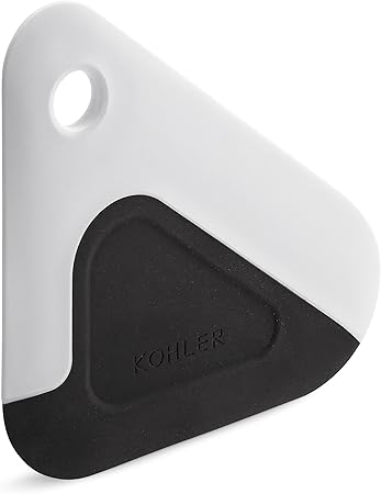 Kohler K-8624-0 Kitchen Pot and Pan Dish Scraper, Silicone and Nylon, Heat Resistant, One Size, White and Charcoal