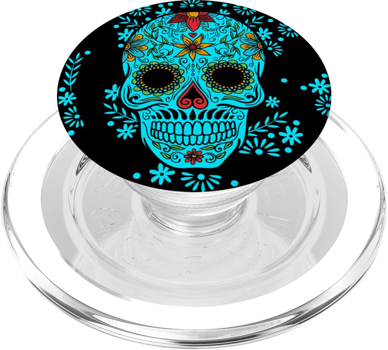 Sugar Skull Calavera Floral Skull Mexican Art PopSockets MagSafe PopGrip for iPhone