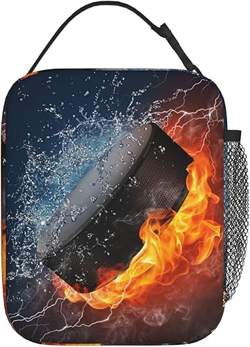 Miniatura 3 de Bolsa de almuerzo deportiva de hockey, reutilizable, aislada, portátil, para niños, niñas, escuela, hombres, mujeres, adultos, trabajo, viajes,