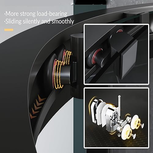 Miniatura 7 de ELEGANT Gabinete de ducha corrediza de esquina de 38 pulgadas de profundidad x 38 pulgadas de ancho x 72 pulgadas de alto, puertas de ducha