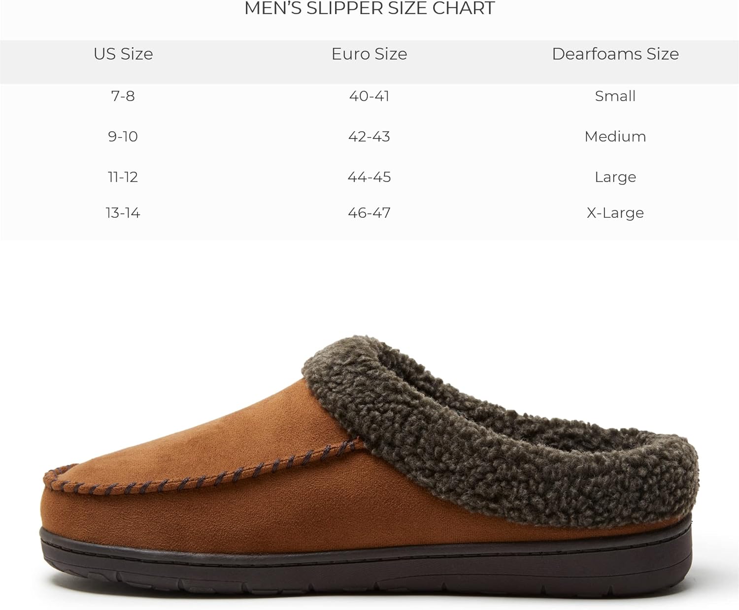  | Dearfoams Men's Brendan Microfiber Indoor/Outdoor Suede Clog with Whipstitch Slipper | Slippers