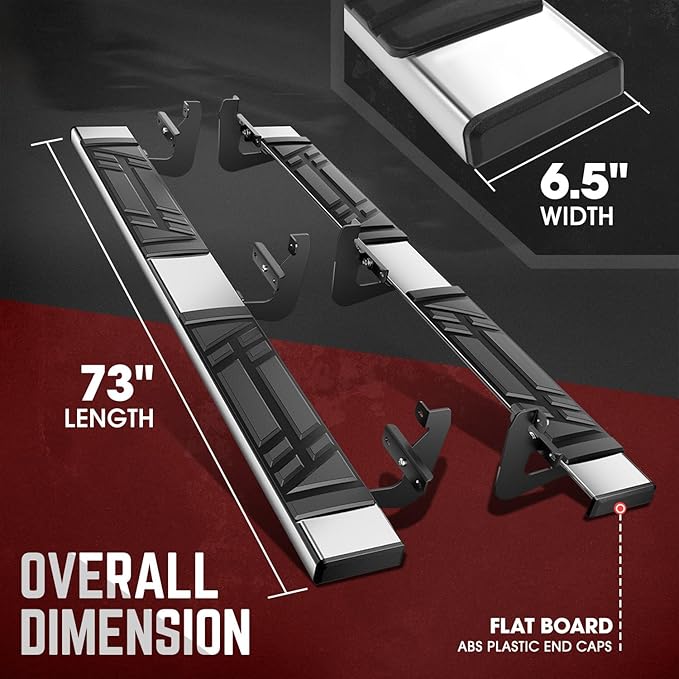 Estribos DNA MOTORING 6.5 pulgadas para Ford F150 2015-2024 F250/F350 SD miniatura 3