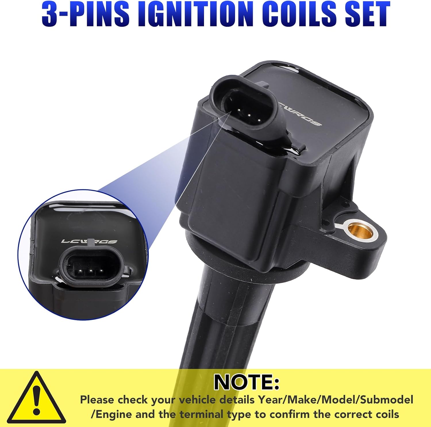 Set of 6 Ignition Coil Pack and Spark Plugs Fits for 4.2 L6 2006 2007 2008 2009 Chevy Trailblazer GMC Envoy Spark Plugs and Coils 4.2L Replaces UF497 C1558