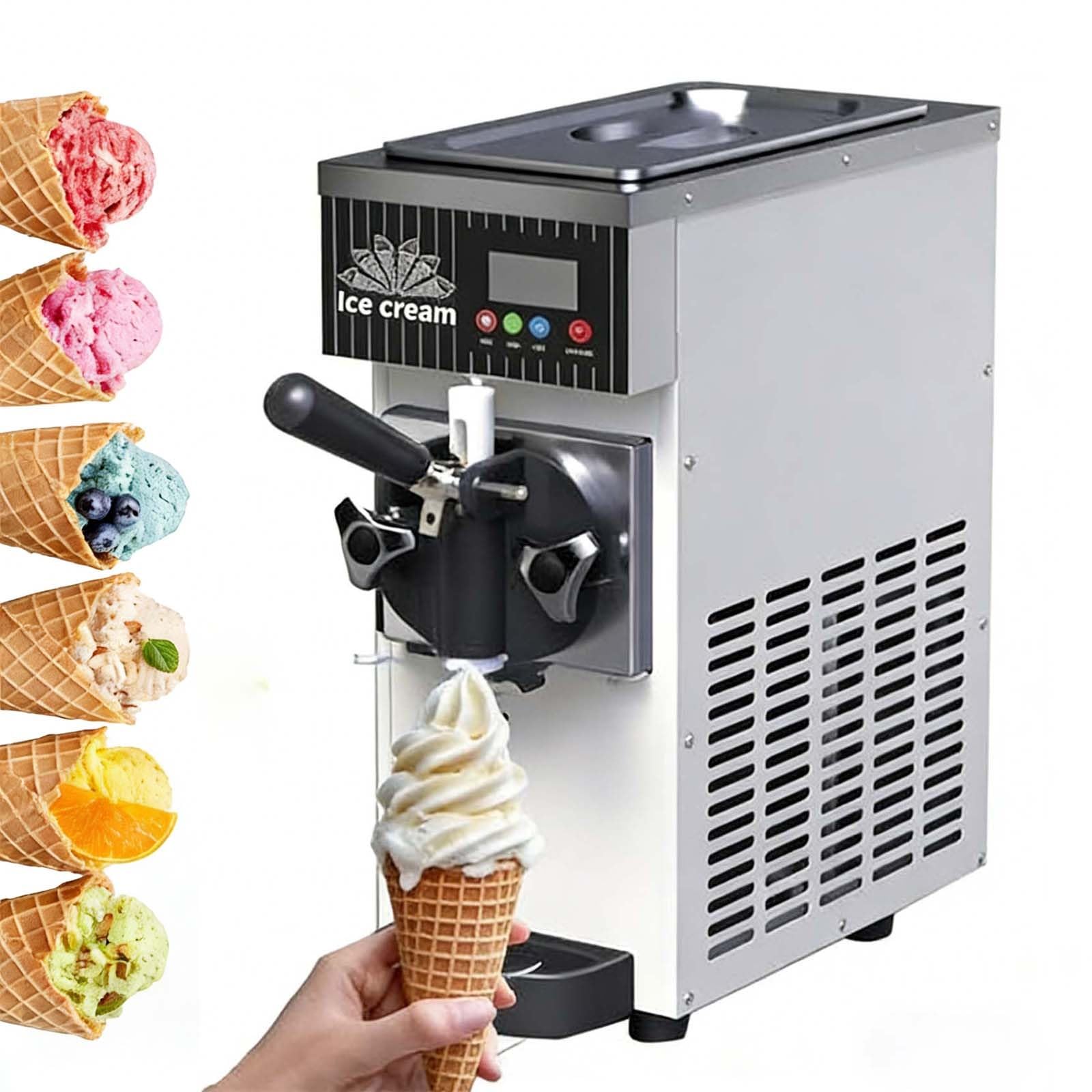 Gelatiera soft serve per uso commerciale e domestico con pannello LCD