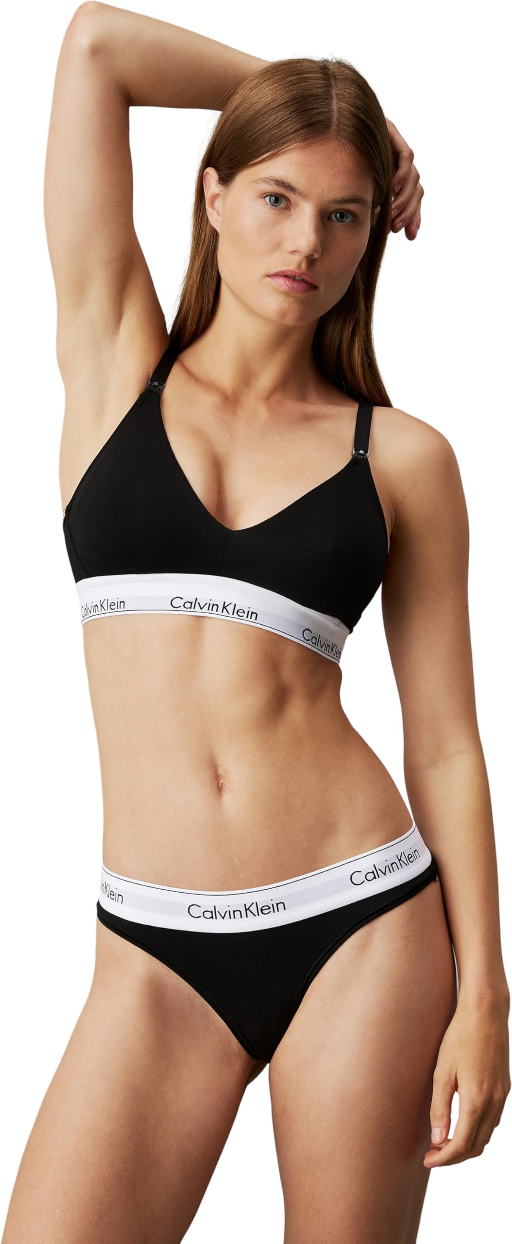 Calvin Klein Modern Cotton Modal & Maternity Bra - Black