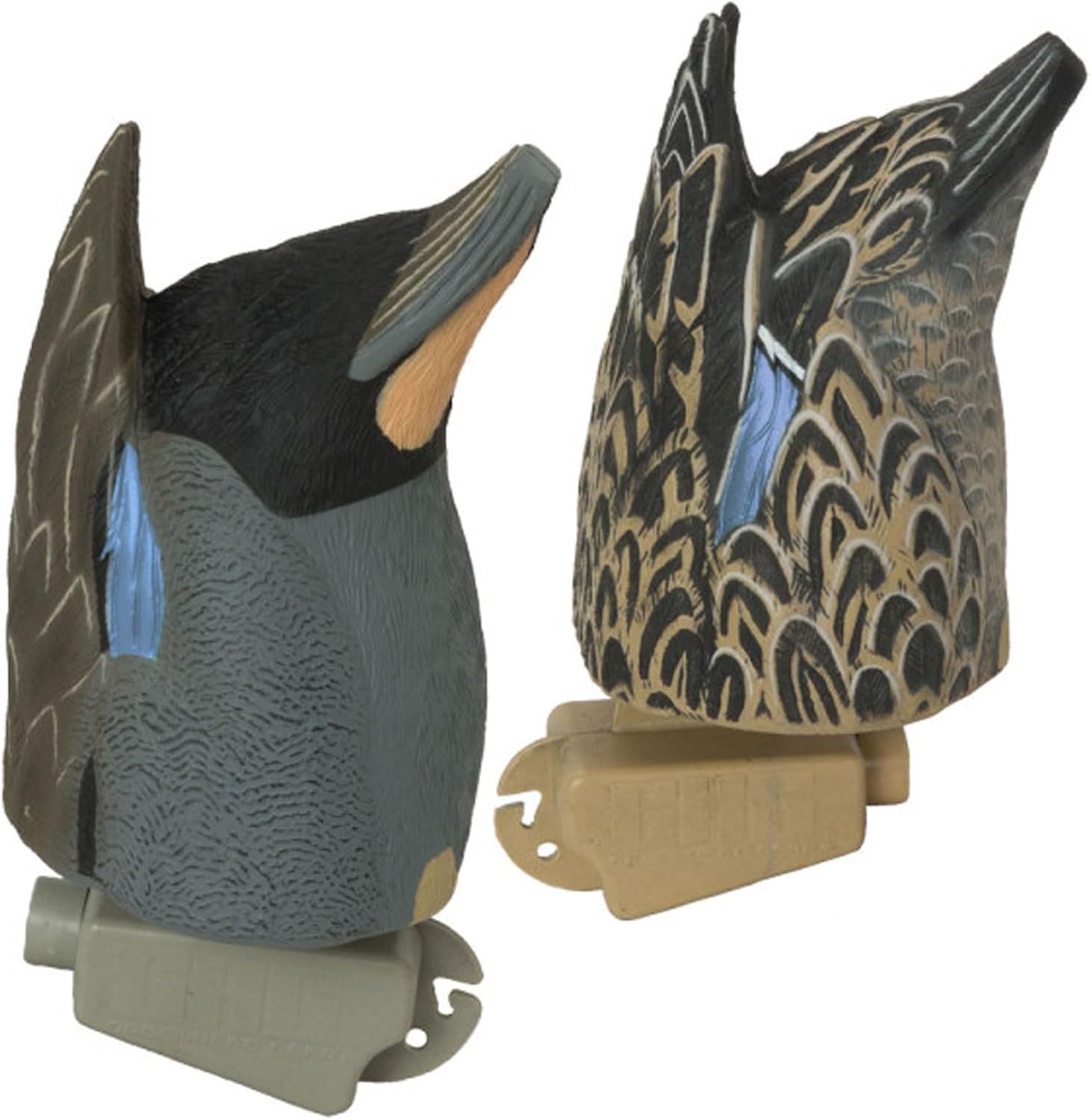 AVERY GHG Pro-Grade Blue-Winged Teal Butt-Up Feeder Decoys 2-Pack | 1 Drake & 1 Hen | Realistic Feeding Posture with Weighted DuraKeels | Duck Hunting Waterfowl Decoy for Early Season