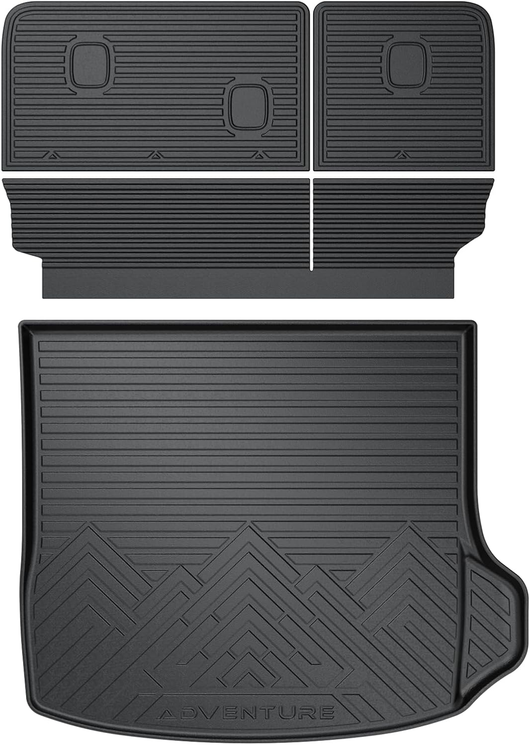 T TGBROS Cargo Mat for Subaru Forester 2025 2026 All Weather Cargo Trunk Mat Cargo Liner Back Seat Cover Protector TPE Black Non-Slip Backrest Mats Trunk Mat (Not for Hybrid & Wilderness)