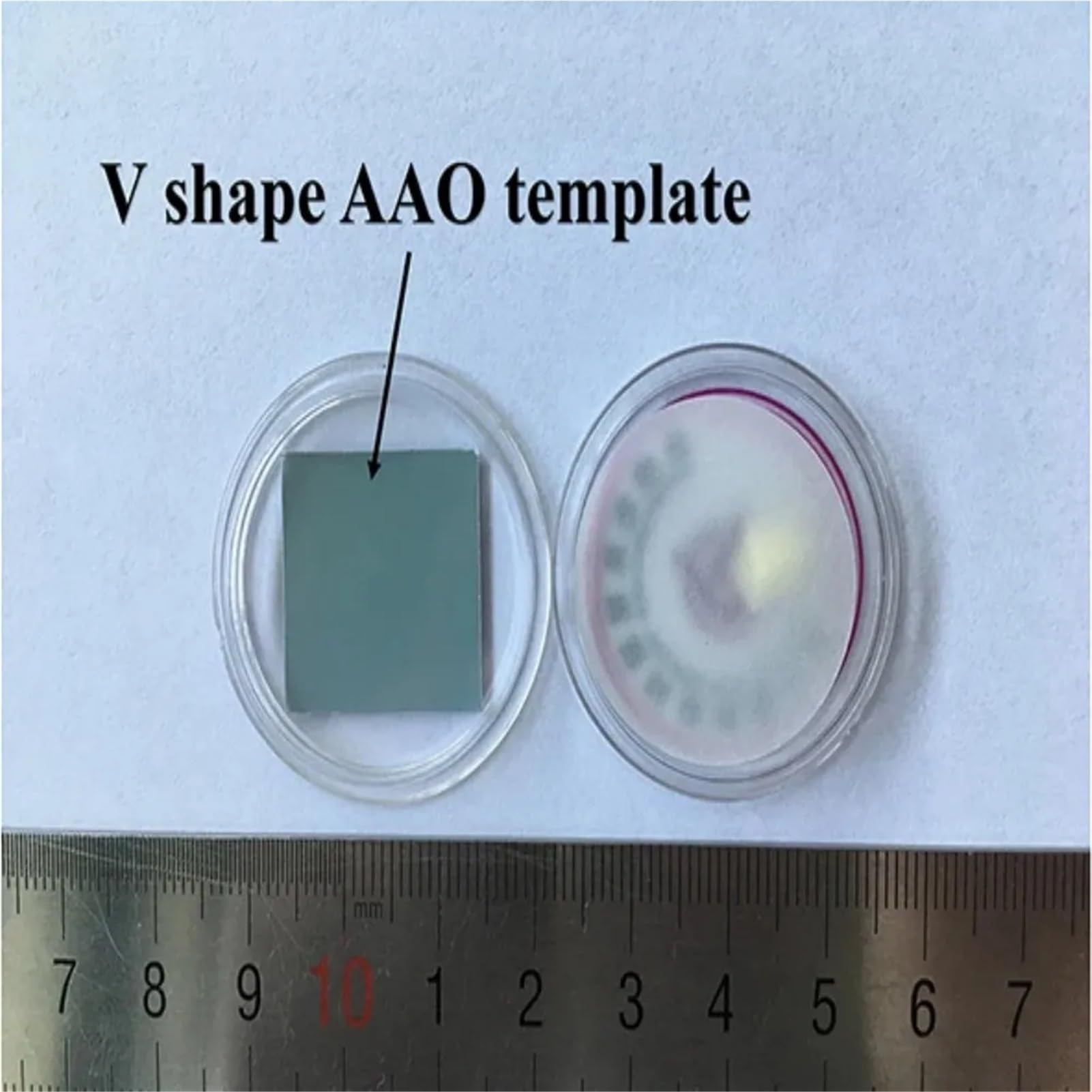sujeniir V-Shaped Hole AAO Template, V-Shaped Single Pass, Tapered Hole, Inverted Tapered Hole AAO, Porous Alumina(VS125-040-250)