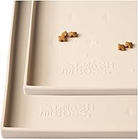 Vista 17 de Leash Boss Tapete de comida para perros – Tapete de silicona impermeable para alimentación de mascotas con bordes elevados para perros y gatos