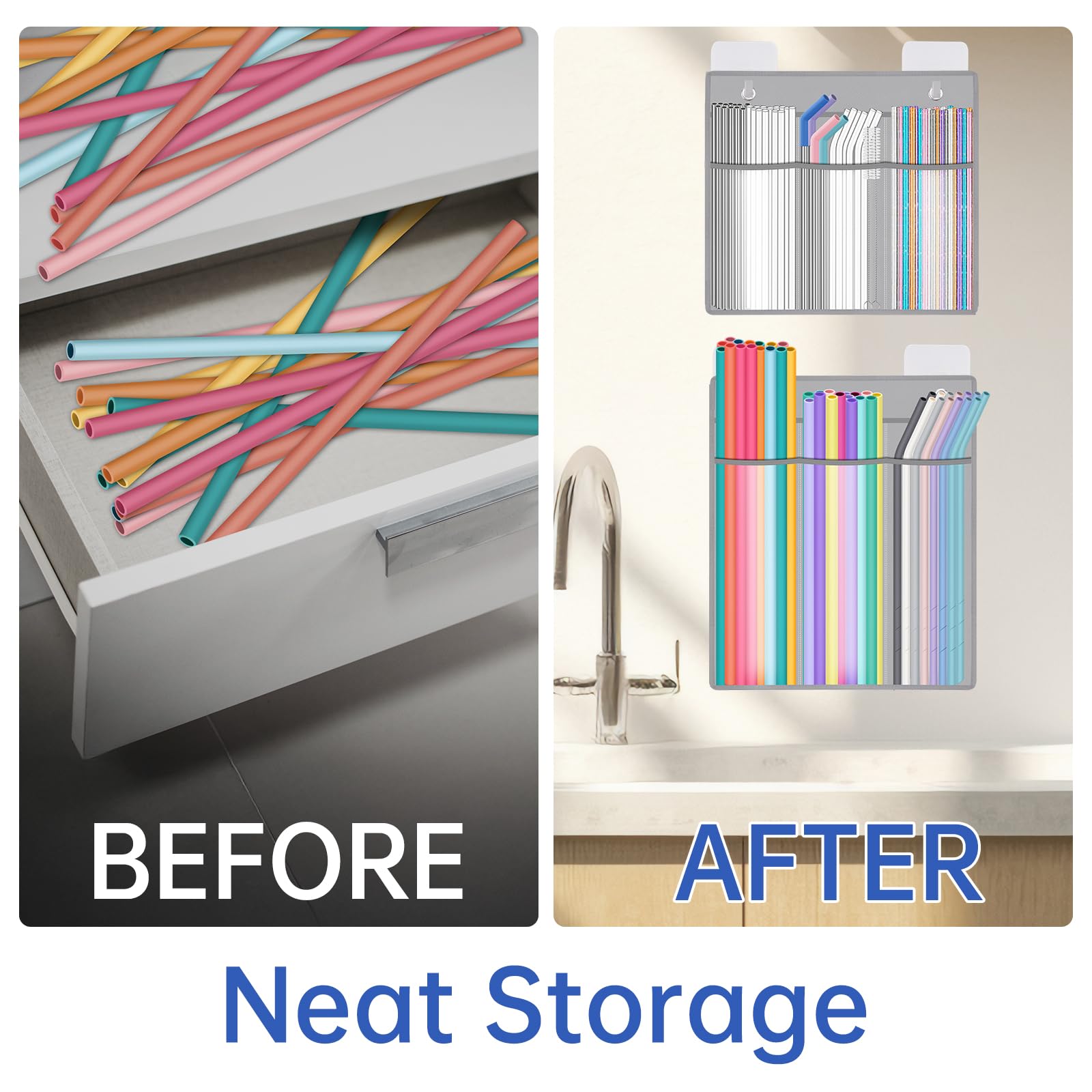 Organize Your Straws - NiHome Hanging Organizers -3 Organize Your Straws - NiHome Hanging Organizers -3