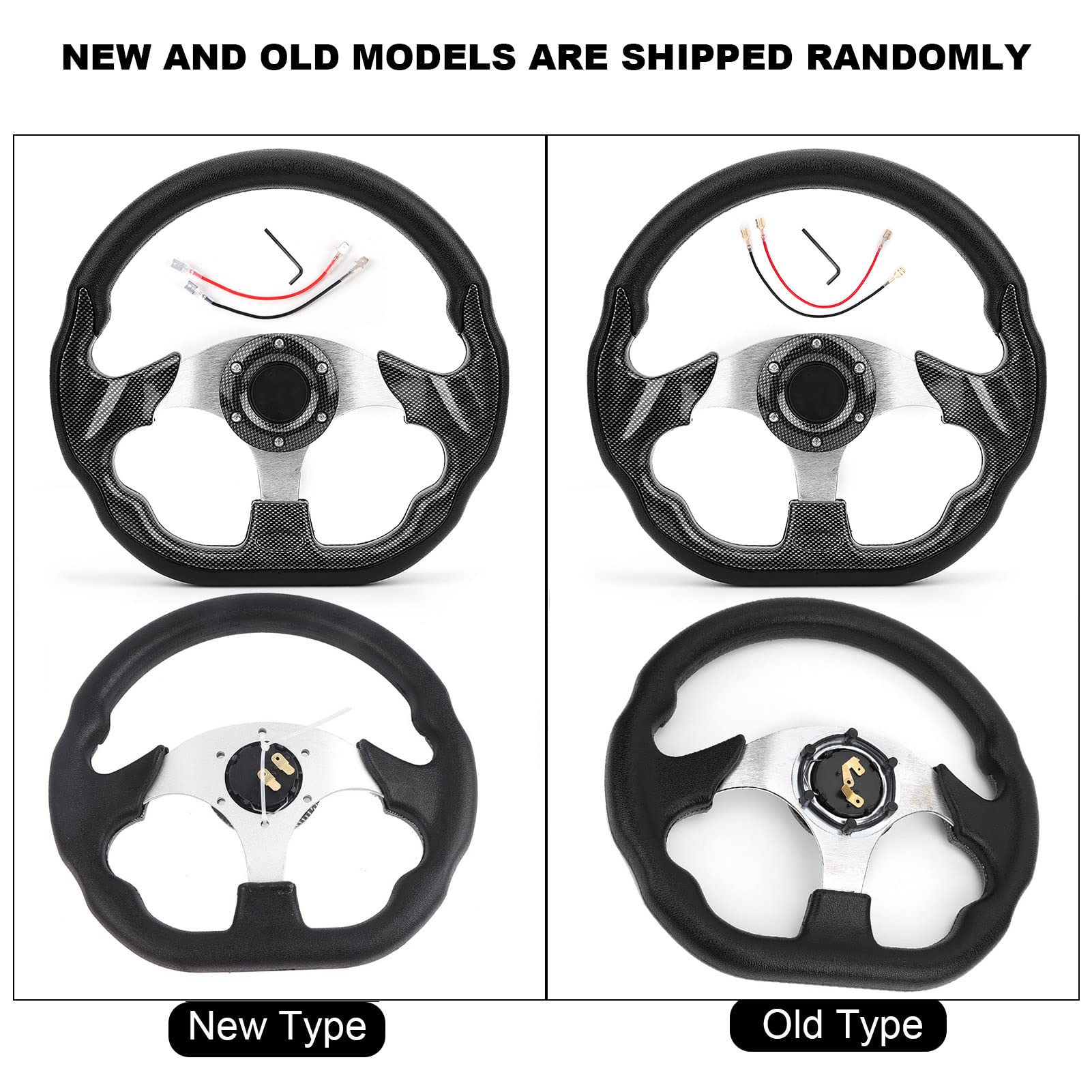 Volante da Corsa Universale, Volante Sportivo per Auto da 12,5 Pollici e 6 Bulloni, Pelle in PVC e Telaio in Alluminio Leggero con Pulsante Clacson per Auto,Stile Fibra di Carbonio