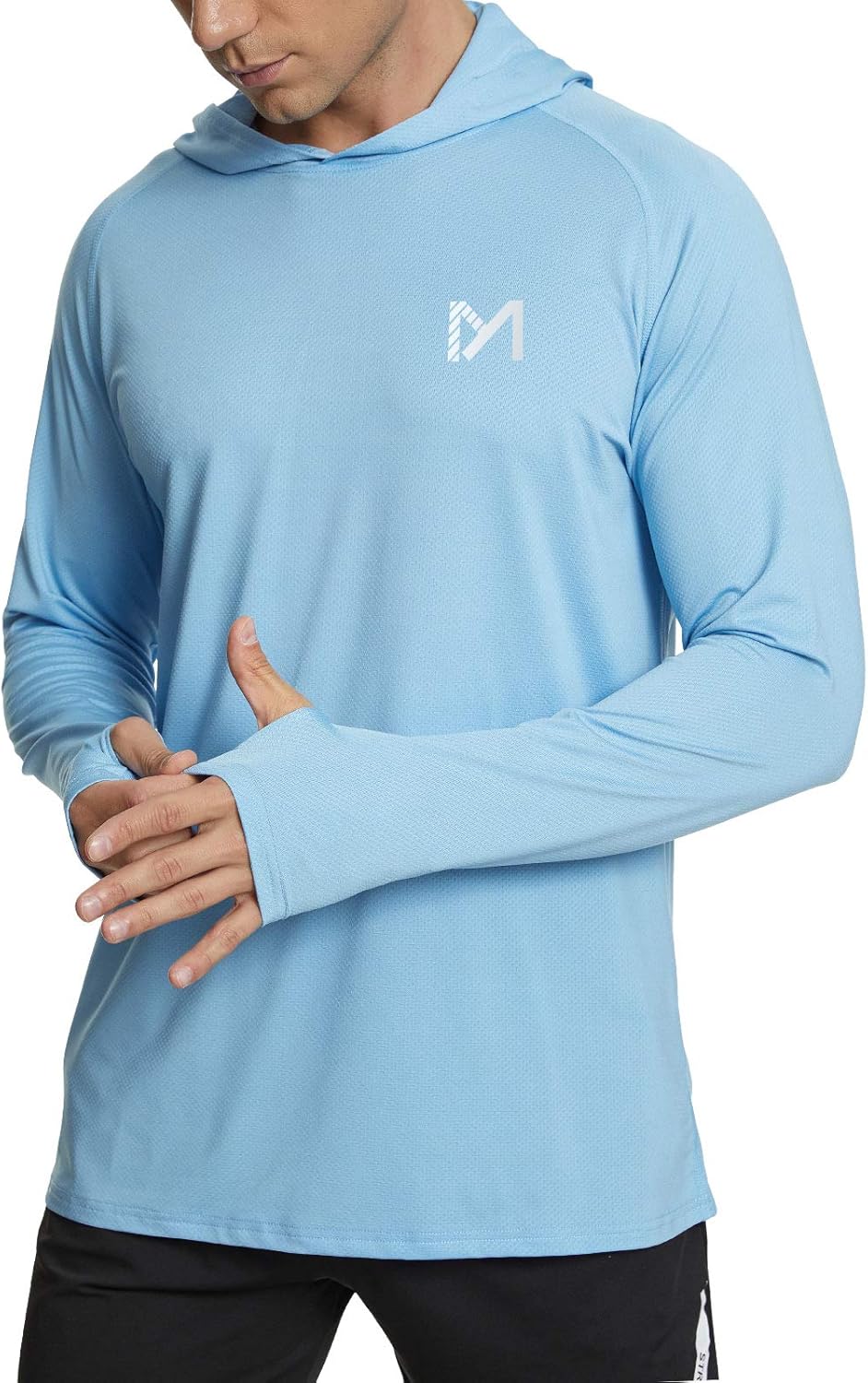 MEETYOO Men’s Running Tops, Long Sleeve Sport TShirt Rash Vest UV