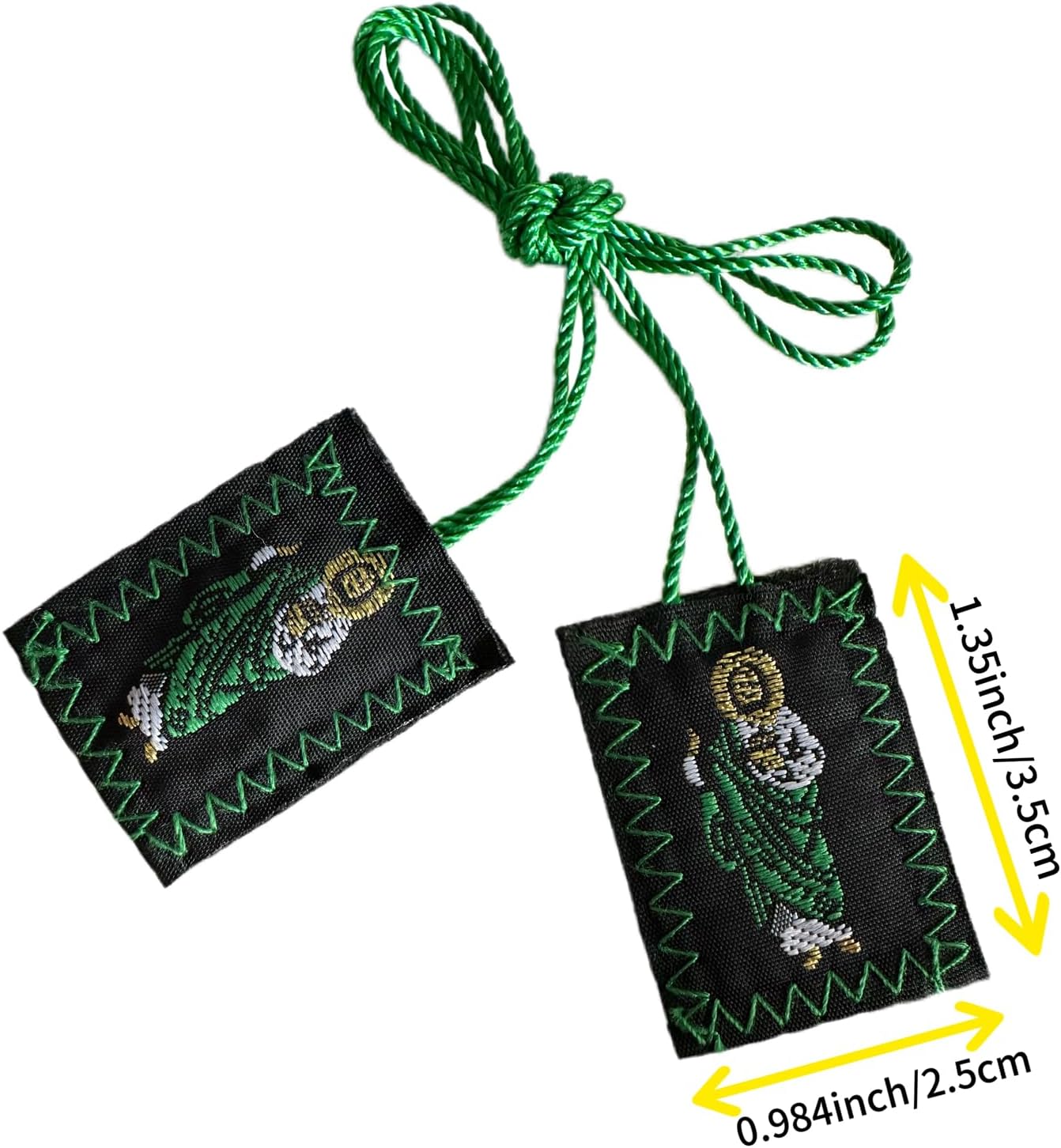 3 Pack Green Católico Scapulars of San Judas Tadeo, Virgen De Gua - Caída y Proporción