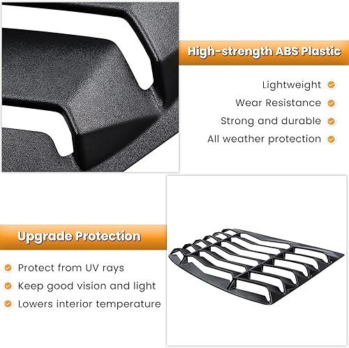 Vista 19 de Rejilla de ventana trasera para Chevrolet Chevy Camaro 2010 2011 2012 2013 2014 2015 cubierta de parabrisas ventilación GT estilo Lambo ajuste