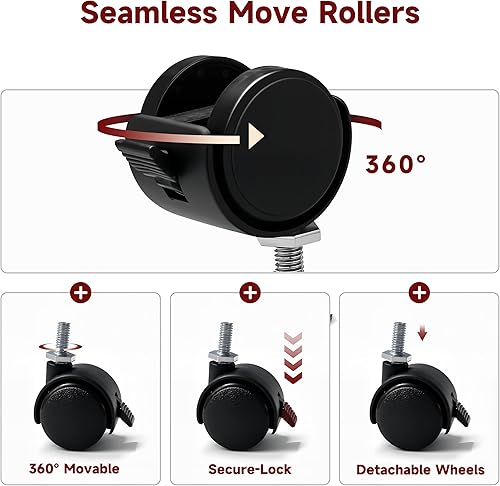 Miniatura 3 de Juego de 2 contenedores de almacenamiento debajo de la cama con ruedas, contenedor de almacenamiento debajo de la cama con tapa transparente, 6.7