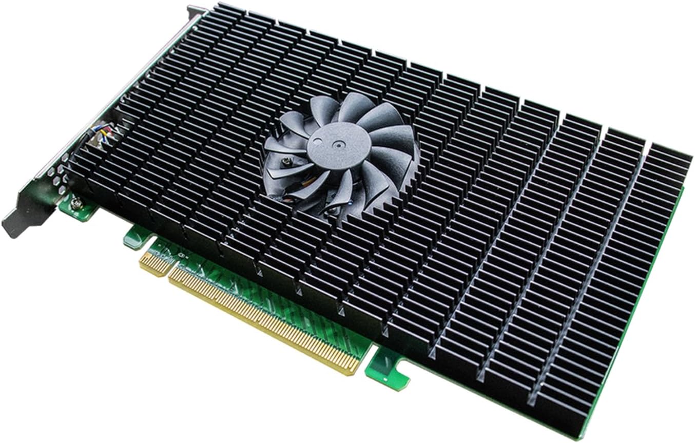 HighPoint 4-Port M.2 SSD7105 PCIe Gen3 Bootable NVMe RAID Controller for Windows & Linux Systems.