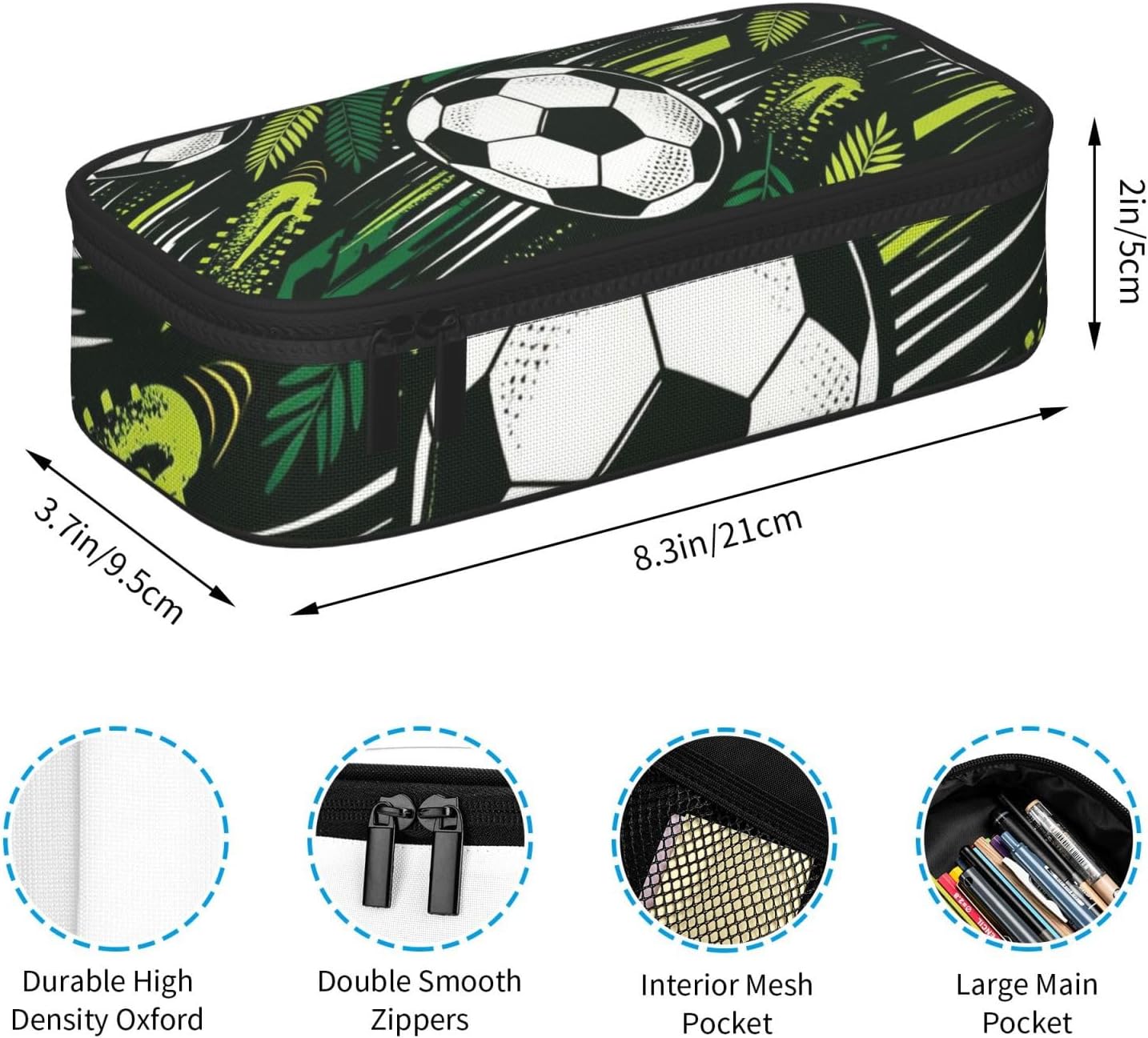 Jungle Soccer Ball Full-print Multifunctional Pen Organizer Storage Pouch image 5