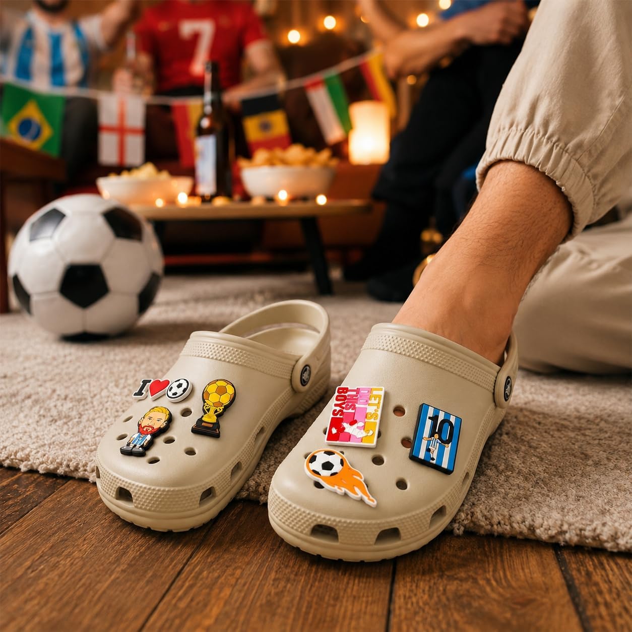 15 Pcs World Cup Charms for Boys, Soccer Shoe Charms Pins Set 2026 Football Charm Decoration for Clogs, World Cup Decorations Merchandise Accessories
