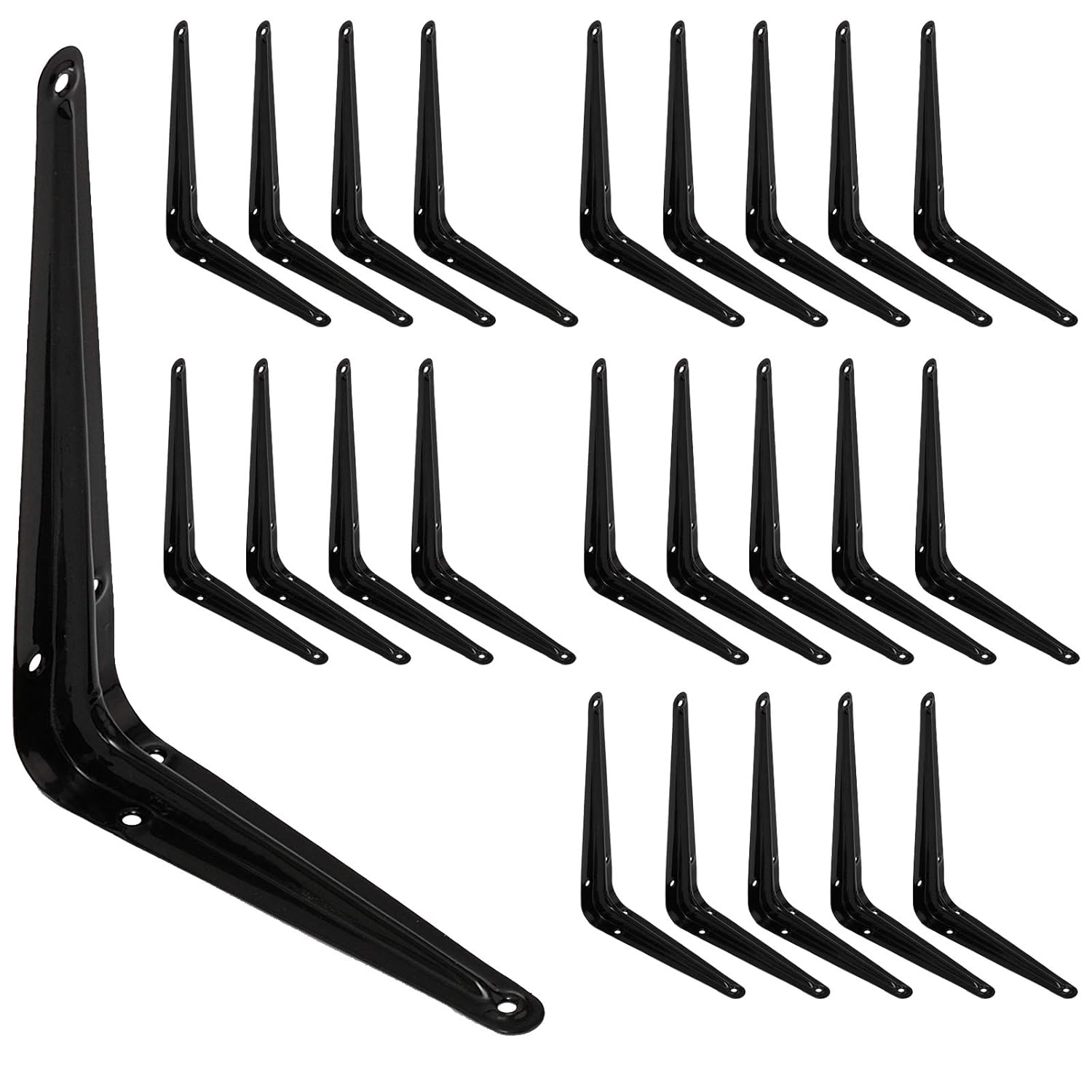 20 Pack Shelf Brackets 4 inch, Heavy Duty L Bracket Corner Brace