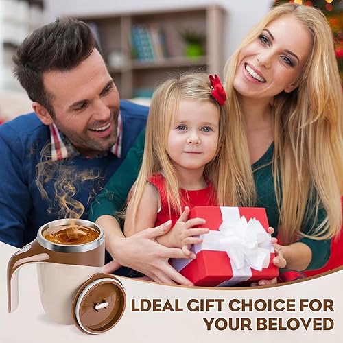 Miniatura 6 de Taza de café con agitación magnética automática, taza de agitación magnética giratoria para hogar, oficina, viajes, mezcla, taza de acero inoxidable