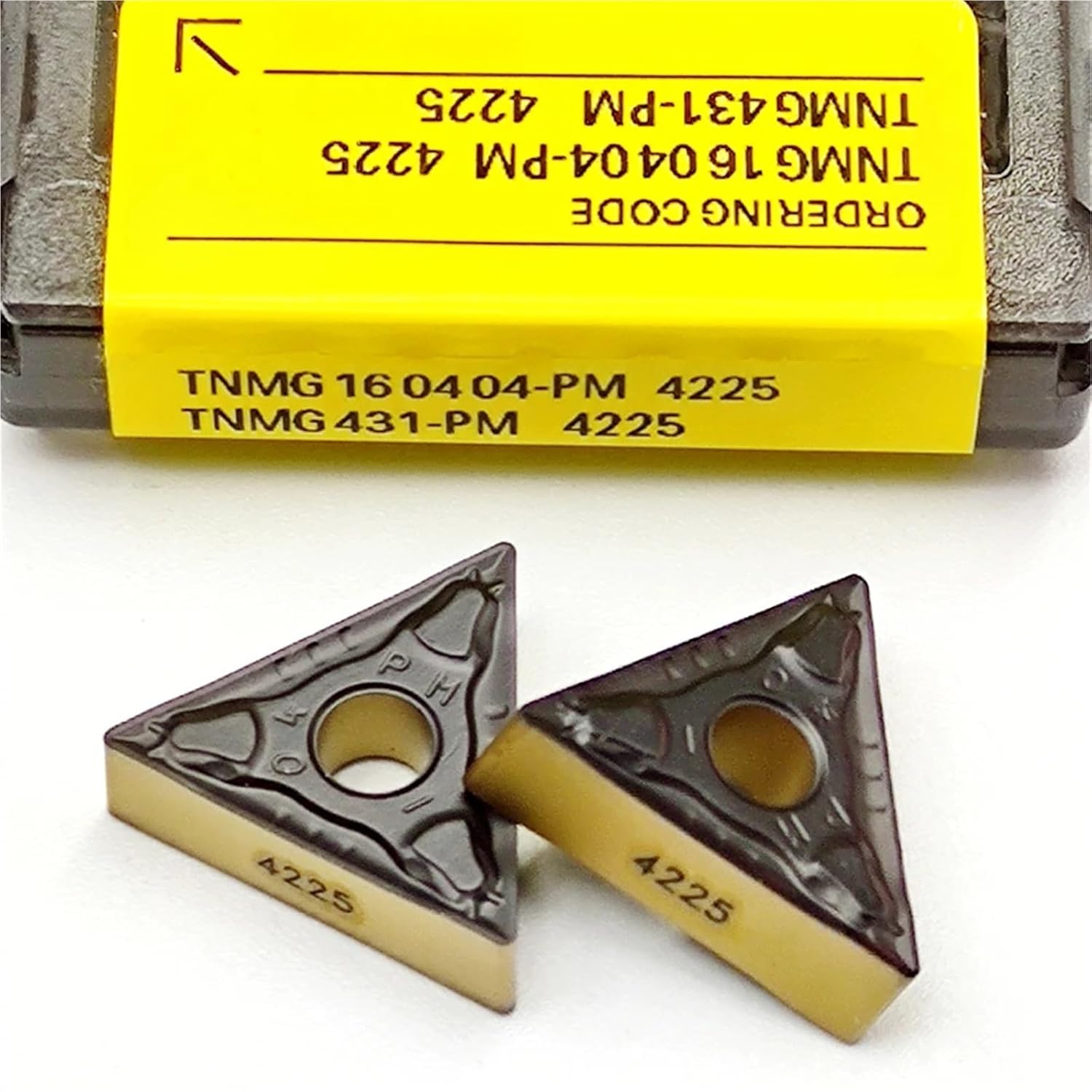 Lathe bits Cutter Inserts TNMG160408 PM4225 TNMG160404 TNMG160404R ES4225 TNMG160404L External Turning Tool Ceramic Carbide Insert(TNMG160404R ES4225)