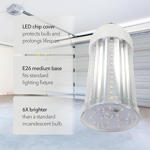 Miniatura 2 de GT-Lite Bombilla LED de mazorca de maíz, 50 W (equivalente a 300 W), 5000 lúmenes, luz diurna 5000 K, base E26, luz LED de ahorro de energía para