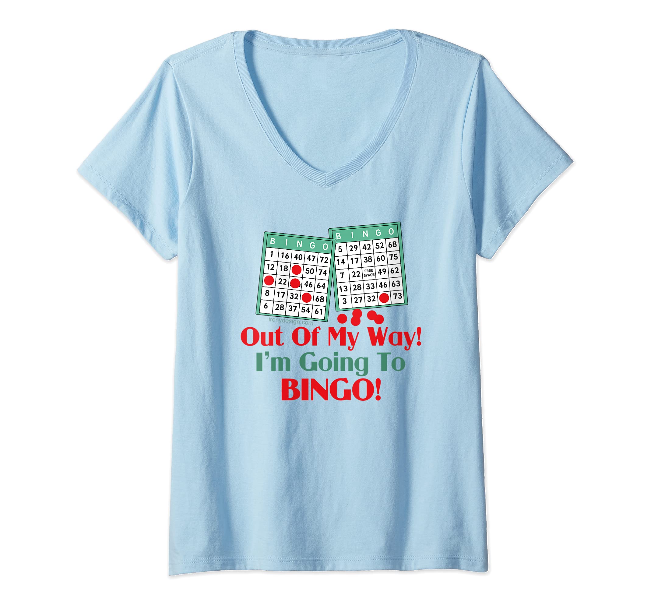 Womens Bingo Players Funny Saying V-Neck T-Shirt