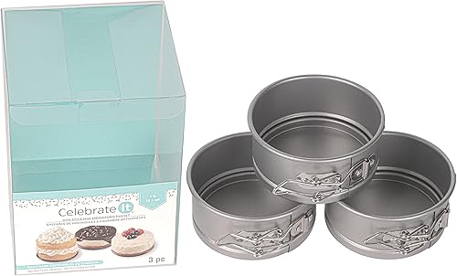 Miniatura 4 de 6 paquetes: 3 ct (18 en total) Juego de mini moldes antiadherentes de Celebrate It®