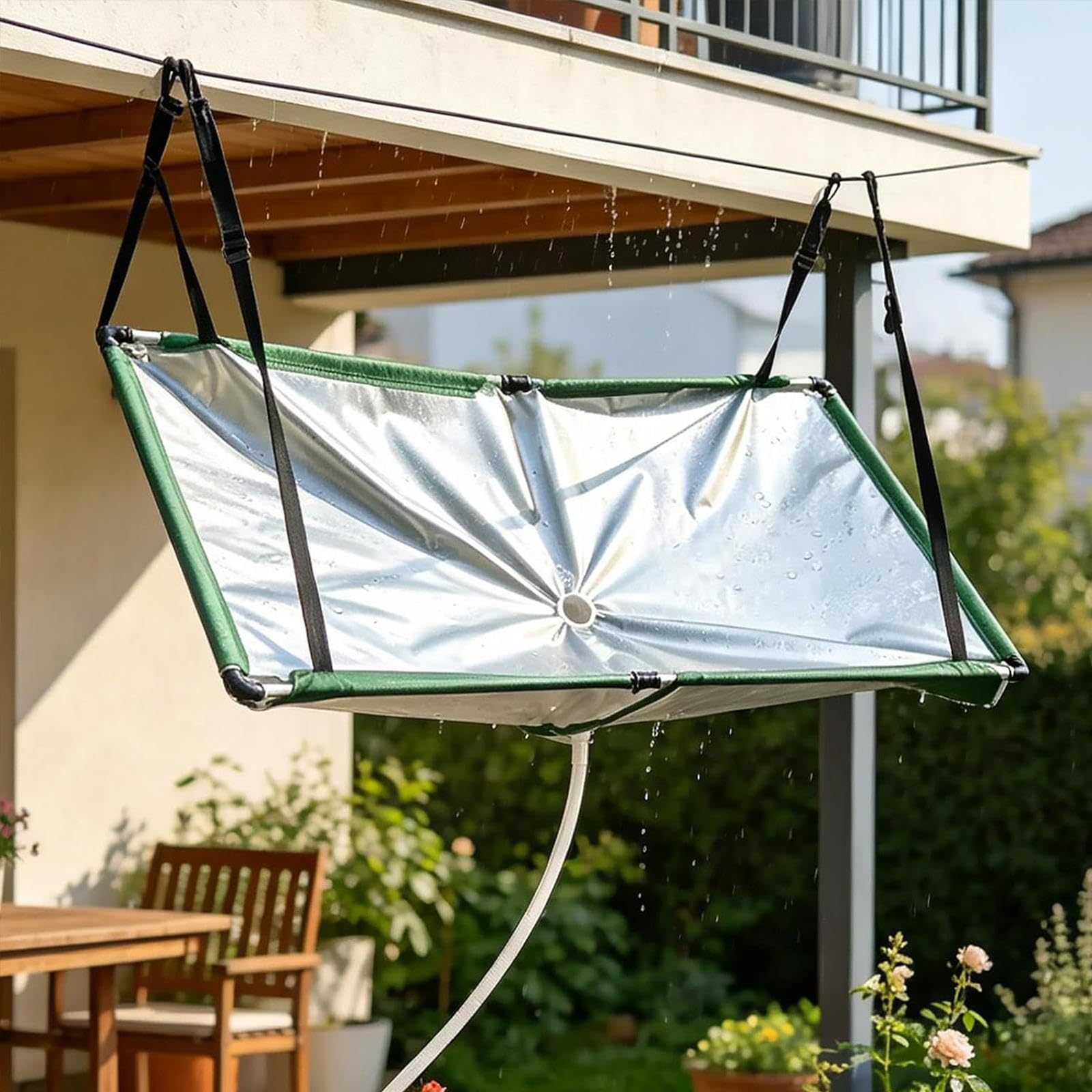 Raccoglitori D'acqua Piovana per Giardino Portatile E Facile Da Riporre Raccoglitore Di Acqua Piovana Per Prato, Cortile, Giardino, Balcone E Campeggio,5pc