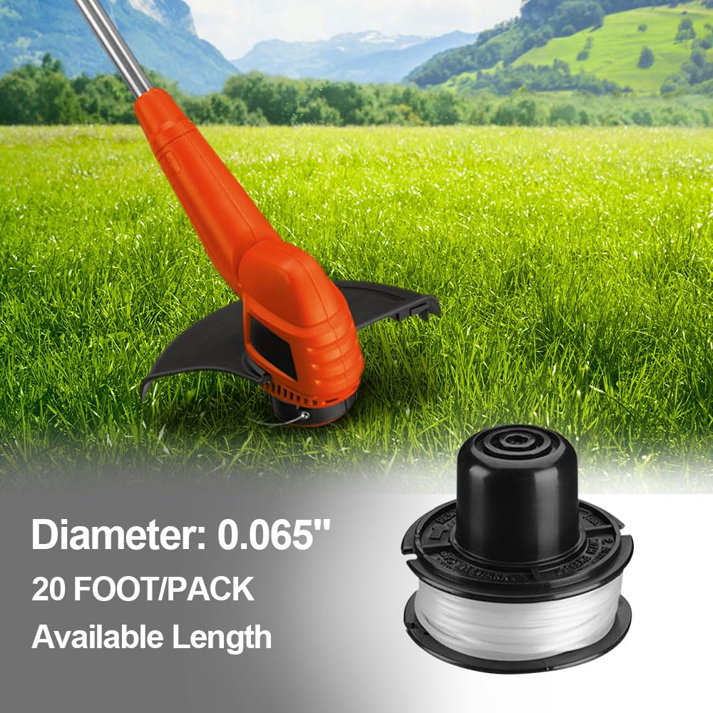 Carretes de repuesto para hilo de desbrozadora de 20 pies con tapa y carrete de resorte para Black and Decker ST4500 ST5000 GE600 ST6800 | en línea