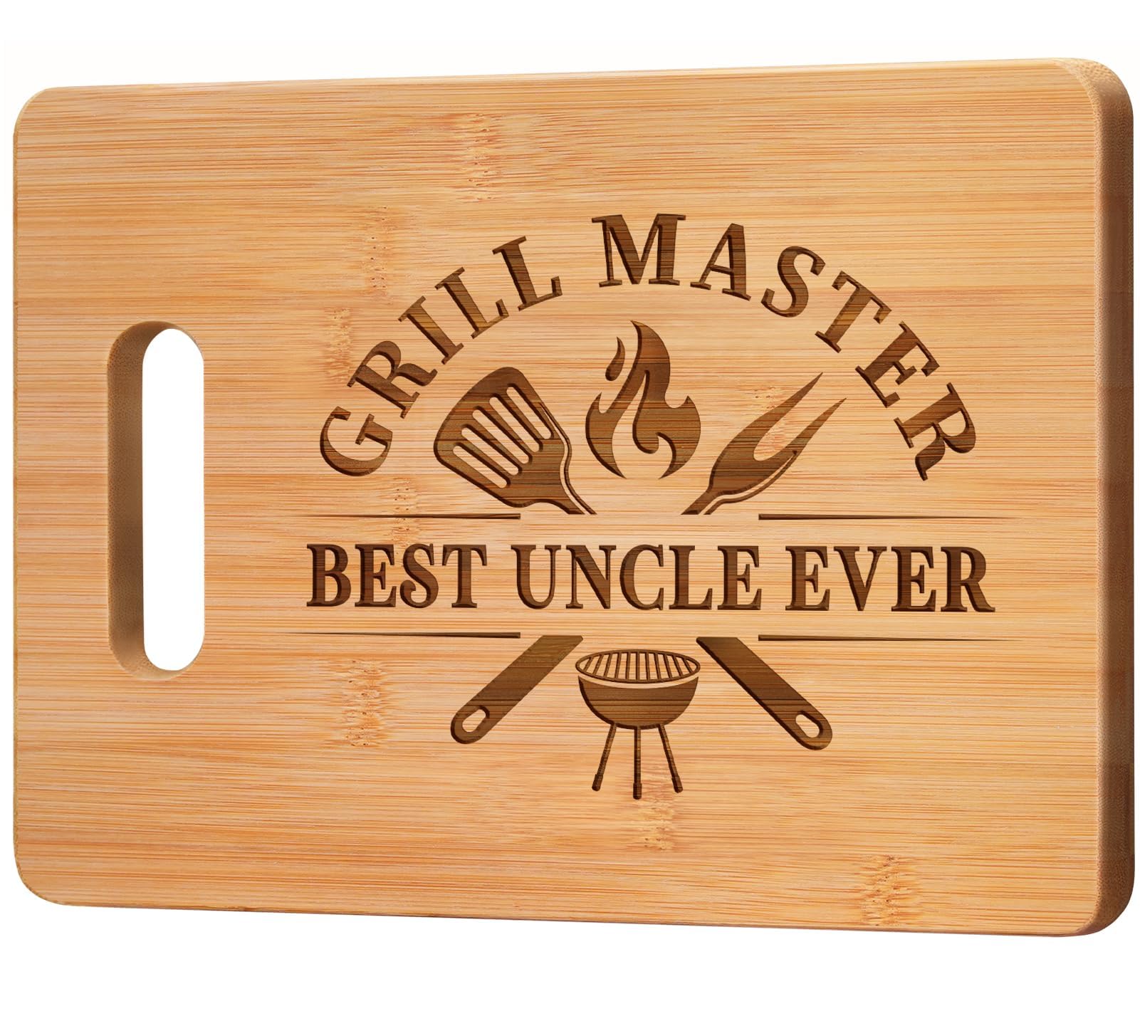 Uncle Gifts from Niece Nephew, Christmas Gifts for Uncle Birthday Valentine Father's Day Thanksgiving - Best Uncle Ever Unique Engraved Cutting Board