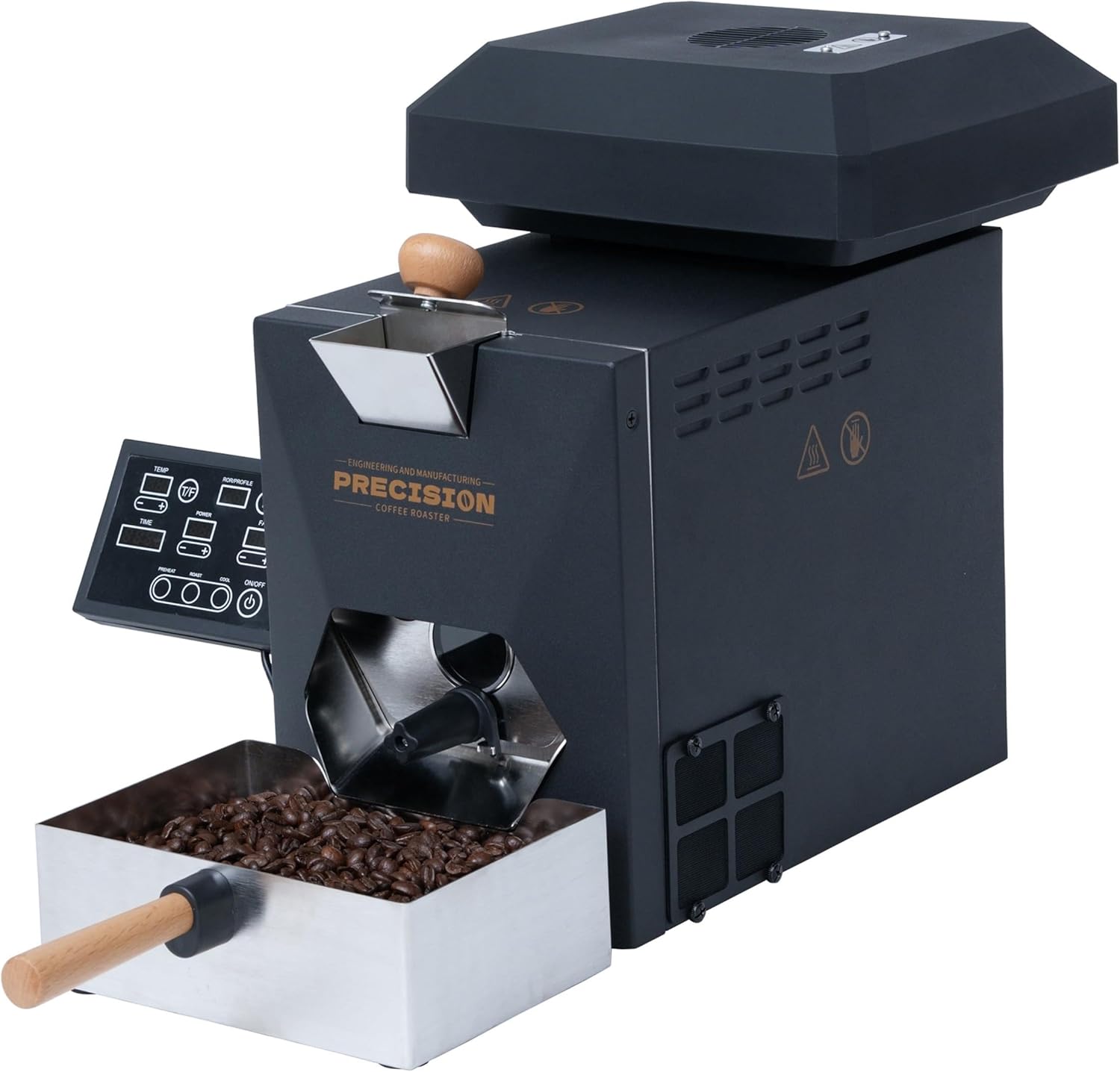 1kg Commercial Electric Coffee Roaster Machine,2lb Capacity 240V 2000W with Artisan Software & LCD Screen, Stainless Steel Hot Air Drum Roaster for Home, Shop, or Small Business, NEMA 6-15 Plug image 2