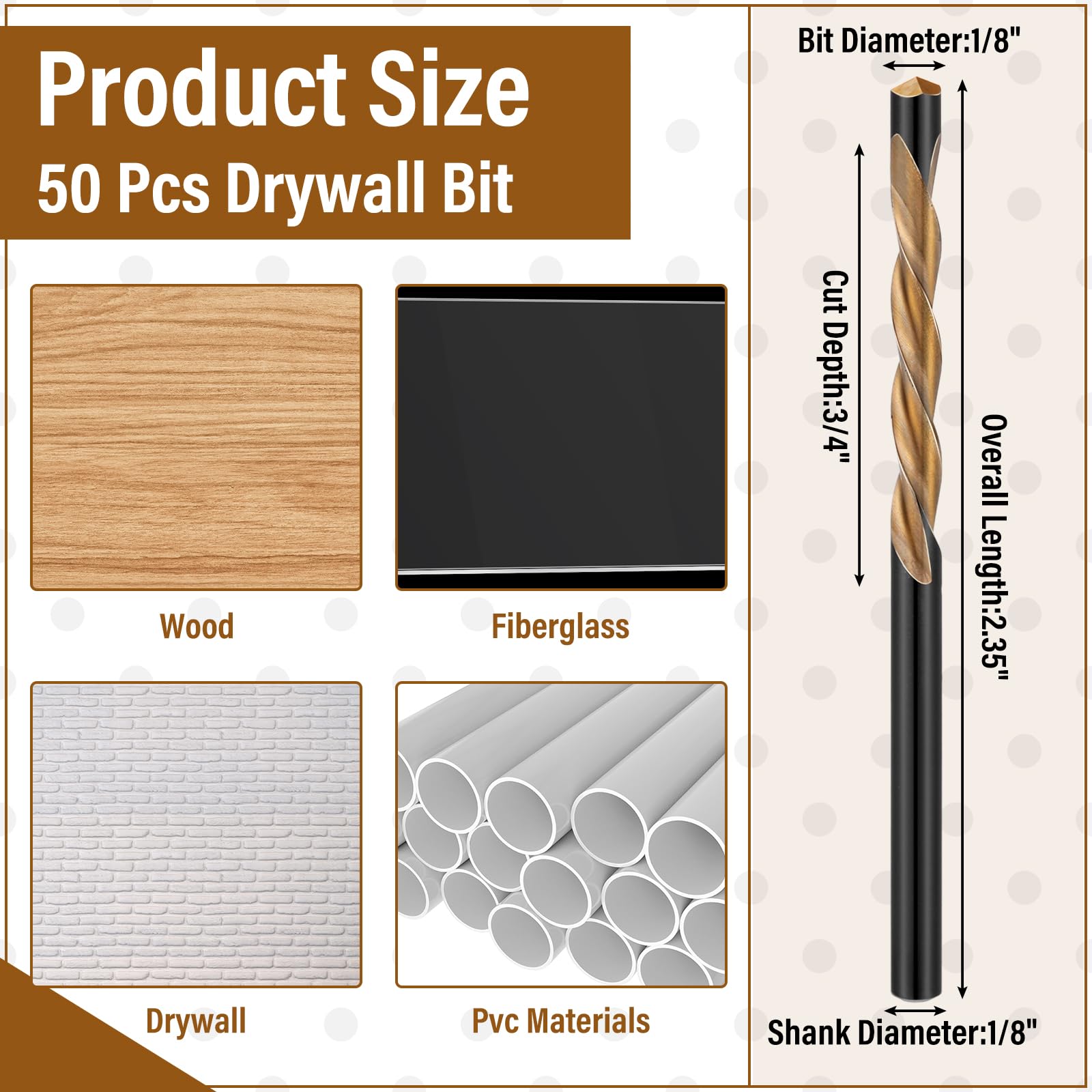 Snapklik.com : Tondiamo 50 Pcs Drywall Bit Drywall Guide Point Cutting ...