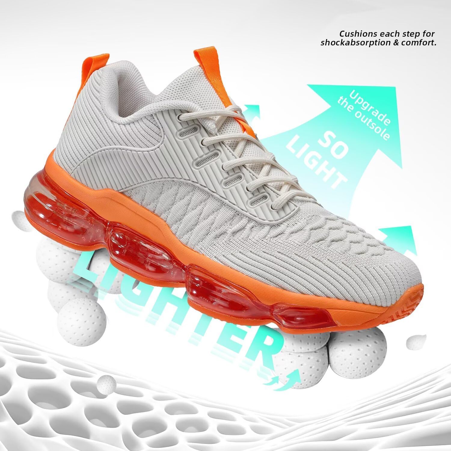 Womens Walking Running Shoes Air Cushion Breathable Fashion Tennis Sneakers Mesh Workout Casual Athletic Sports Gym