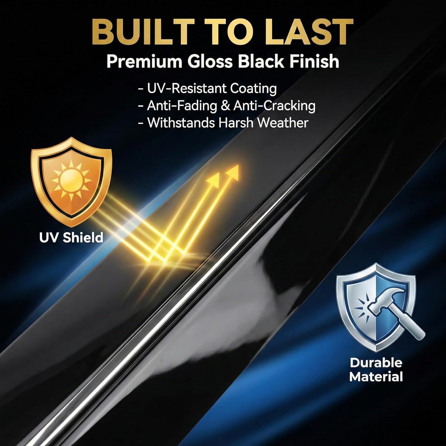 Rear Right C-Pillar Body Molding Trim Compatible with Nissan Maxima 2016-2021, Replaces 78872-9DD0A, 78872-9DJ1A, Passenger Side C Pillar Trim with Retaining Clips (Check Clip Size 7.5mm)