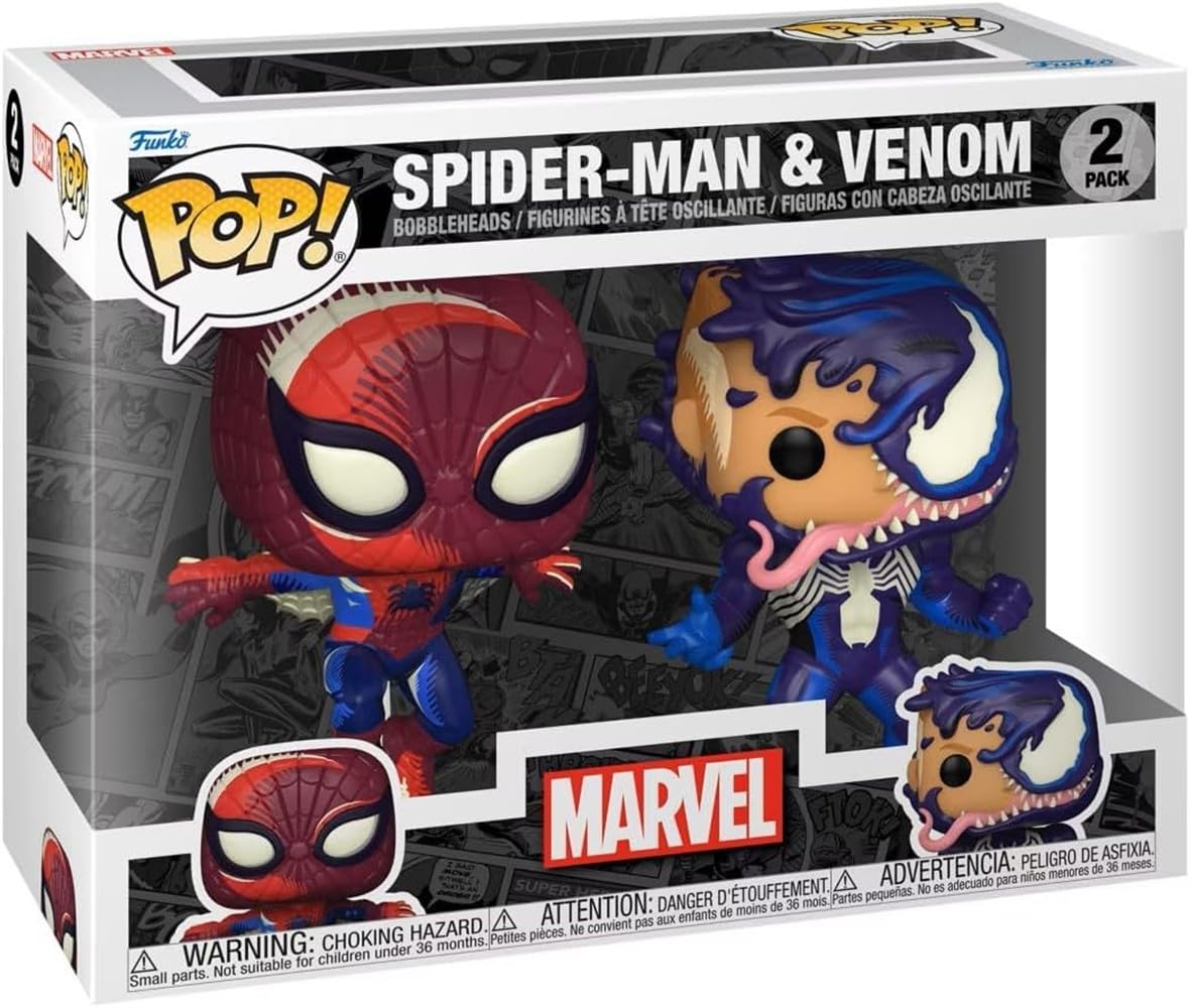 Funko Pop! Marvel: Spider-man & Venom (D23 Comic-inspired Deco