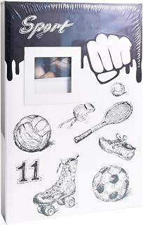 Scrapbook Photo Album Sports for 300, 200 and 100 6x4 photos, Sports Theme Memory book (300 photos)