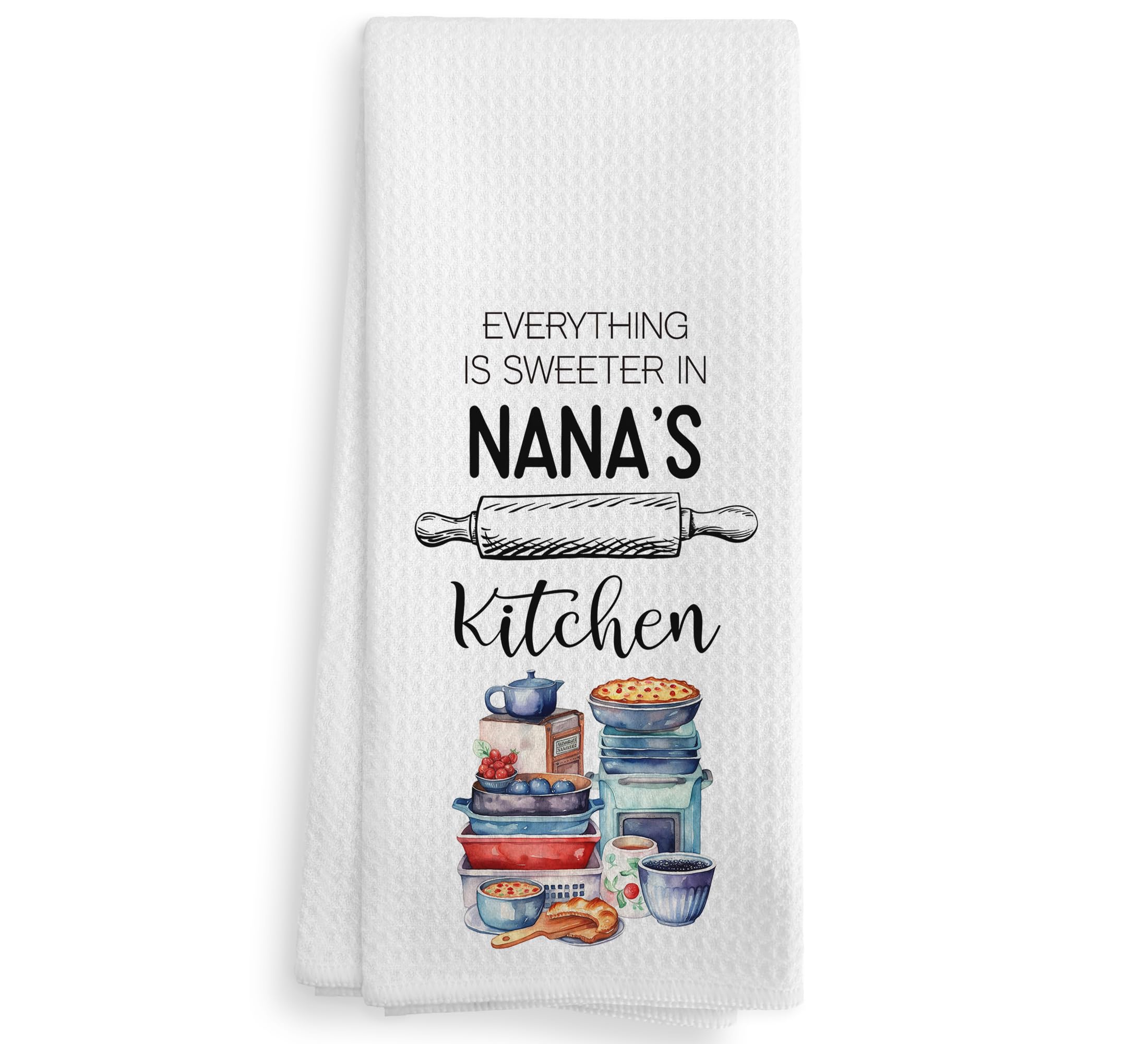 Nana's Kitchen Towels and Dishcloths, Nana Gifts, Nana Gifts from Grandkids, Nana, Gifts for Nana, Nana's Drying Cloth Hand Towels Tea Towels for Bathroom Kitchen, 16×24 Inches