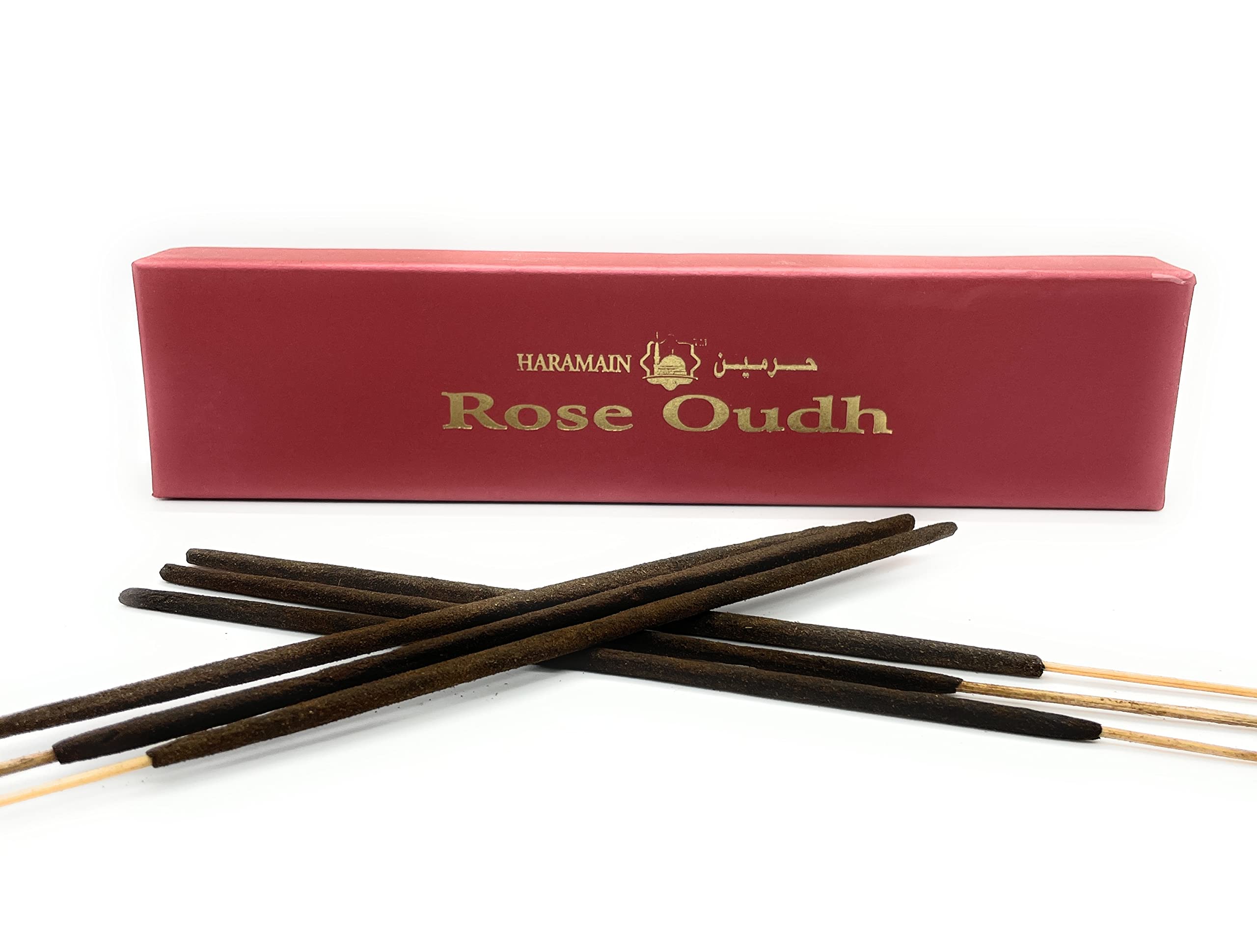 Haramain Rose OUDH - Agarwood Incense Stick - Agarbatti - Made from Pure Oudh and Turkish Rose