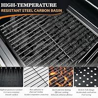 GFTIME 38-71 cm Univerzális Szénbrikett Tál Tepro Toronto, TAINO Hero XL, EL Fuego Grillhez 4