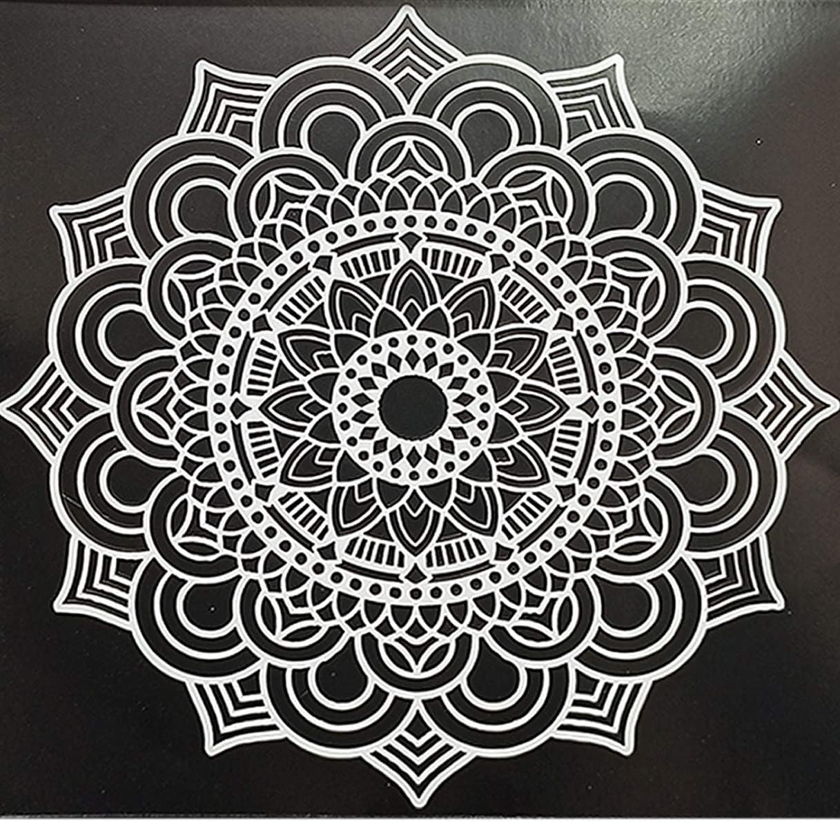Mandala Template Stencil for Painting on Wood, Canvas, Paper, Fabric, Floor and Wall - Mandala - Size: 6X6 Inches - Reusable DIY Art and Craft Stencils - Large Stencil Mandala Wall Art
