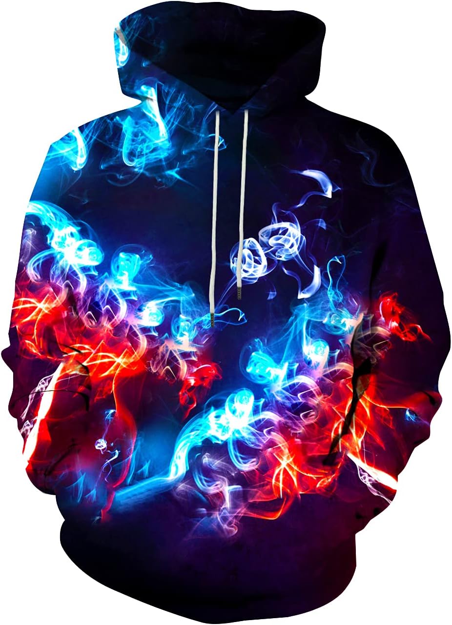 Hgvoetty Men’s 3D Printed Graphic Hoodie – Colorful Fashion Hooded Sweatshirt, Long Sleeve Casual Pullover - View #5