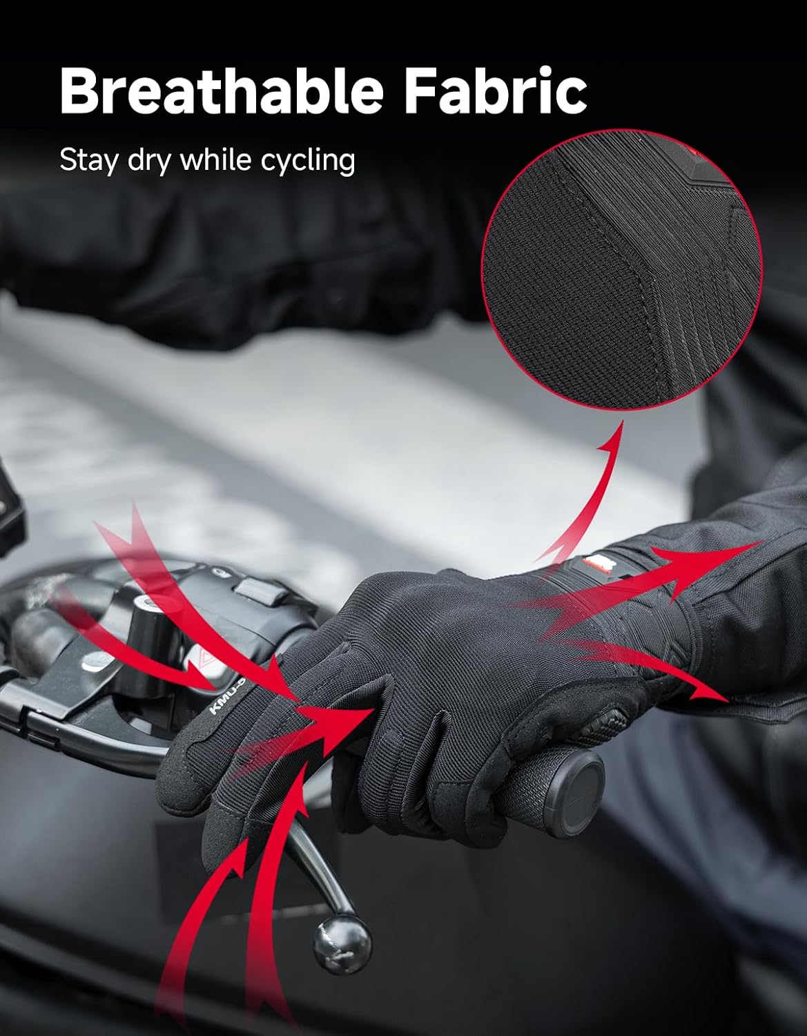 KEMIMOTO Motorcycle Gloves for Men Touchscreen Racing Cycling ATV UTV Motocross Camping image 5