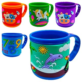 Party Propz Birthday Return Gifts For Kids - 3d Mug For Kids, Cartoon Coffee Mug, Return Gifts For Birthday, Return Gift For Kids Age 6-10 (5 Pcs Multicolor)