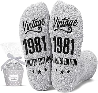 HAPPYPOP Cool Birthday Gifts for Men - 45 50 Year Old Socks for Dad, 1975 Birthday Gifts
