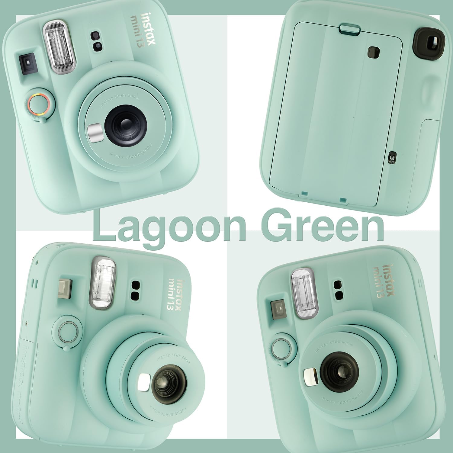 Fujifilm Instax Mini 13 Instant Camera 60 Films & Accessories (Lagoon Green) image 2