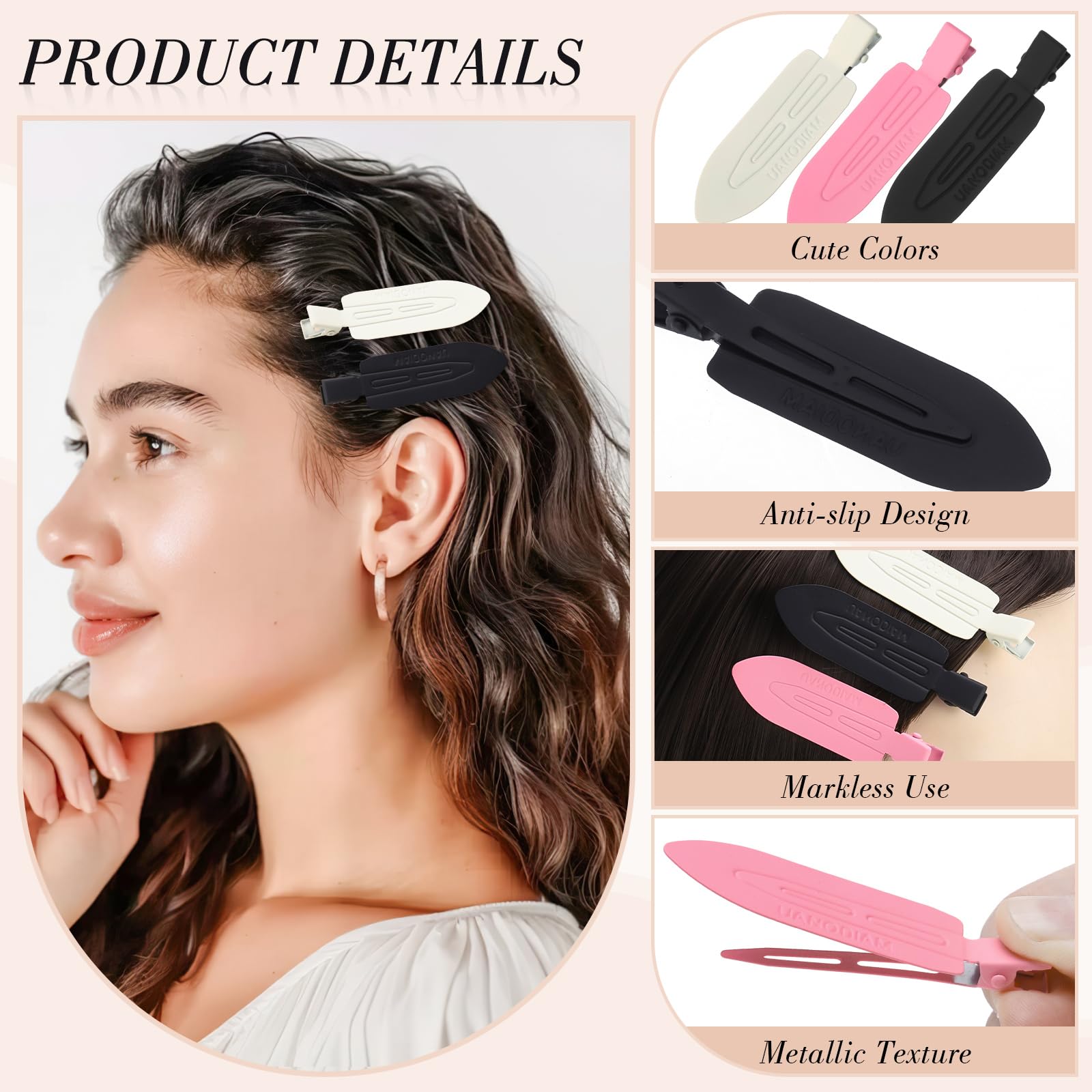 Amazon.com : 4 Sizes Self-Grip Hair Rollers Set for Long 