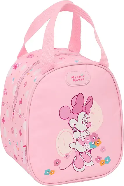 Bolso Portameriendas Minnie Mouse Baby - Lancheira Térmica Resistente 19x14x22 cm