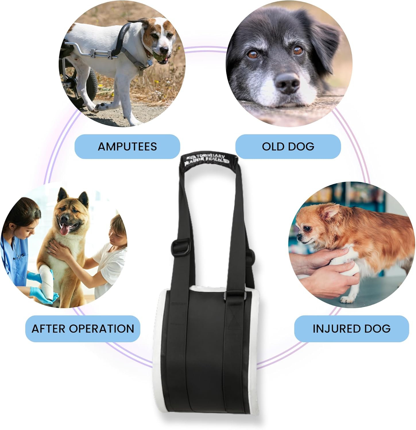 Adjustable Dog Lift Harness – Rear Leg Support Sling for Extra-Large Dogs | Mobility Aid for Senior, Injured & Post-Surgery Pets, ACL Surgery Dogs | Soft, Durable & Comfortable
