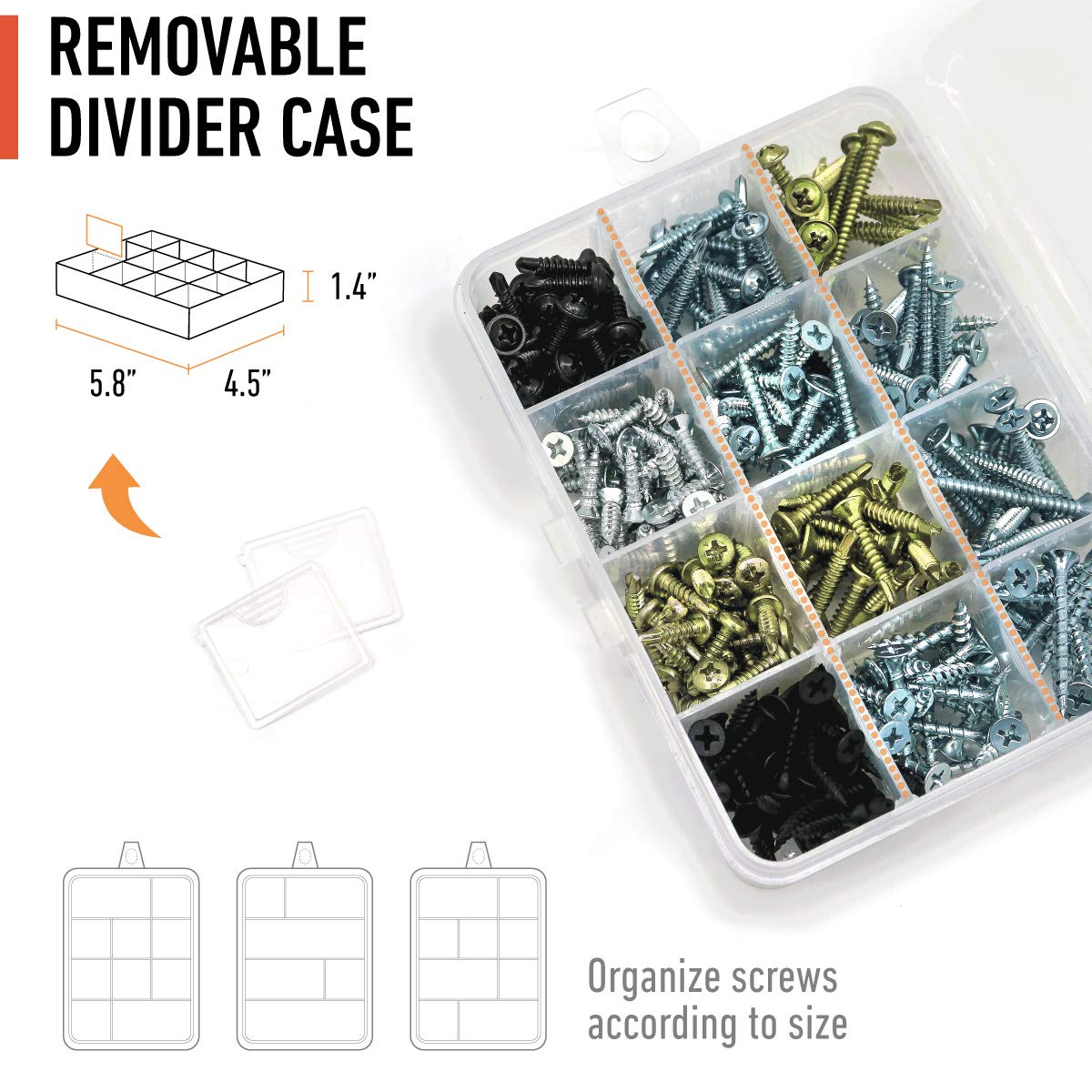 Prоmо Dіѕсоunt Uр Tо 70% оƒƒ MYTOW Self Drilling & Self Tapping Screws Assortment Kit Set (250Pcs) Screws Available for Multi-use for Wood Screws, Sheet Metal Screws, and Drywall Screws,Screw Organizer and Storage